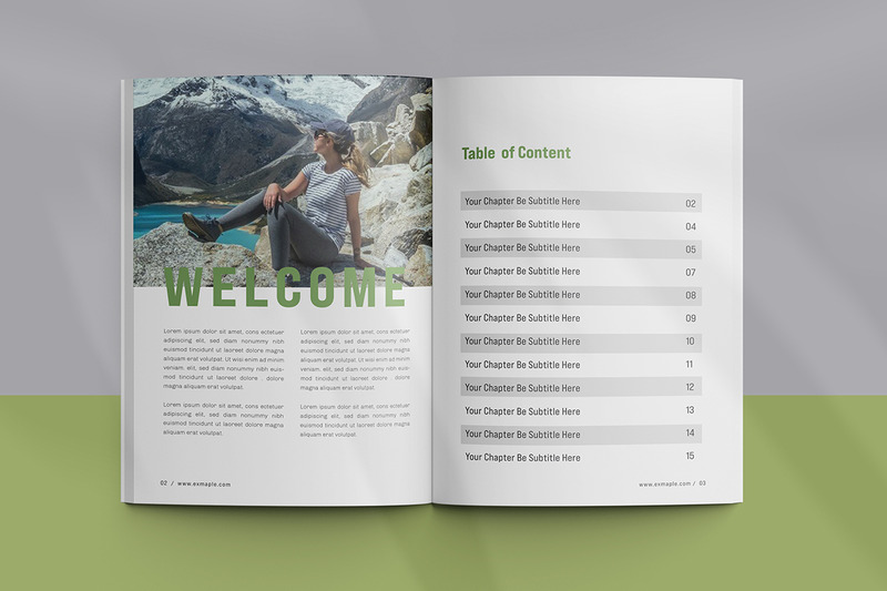 Travel eBook layout Template - Features Image 2