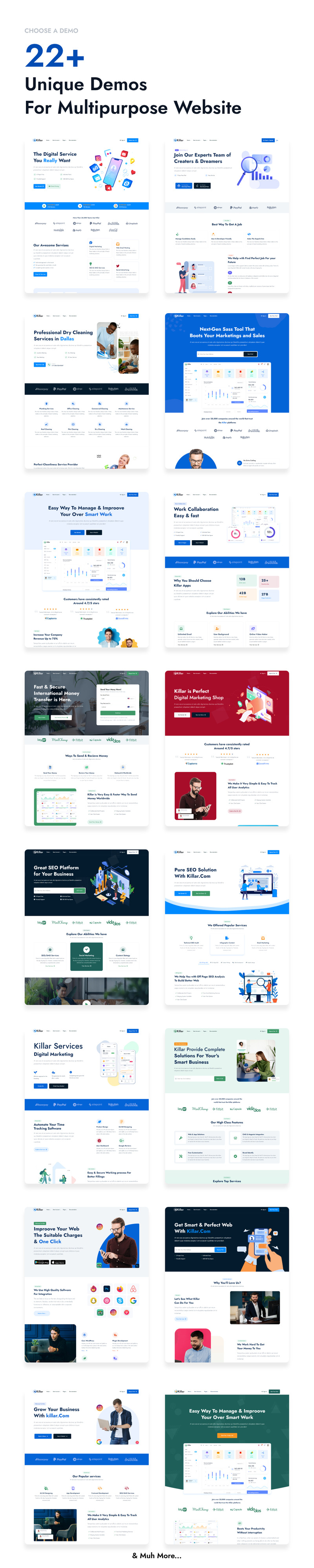 Killar — тема WordPress для WooCommerce, предназначенная для стартапов и агентств, работающих в сфере SaaS. - Features Image 2
