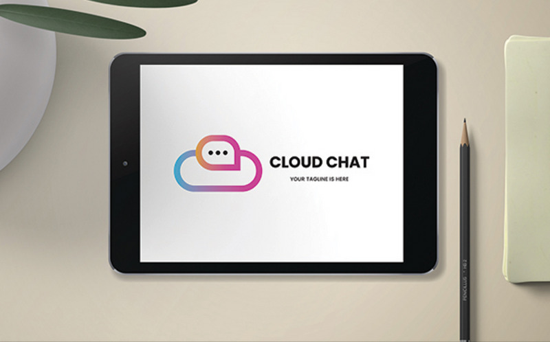 Plantilla de logotipo vectorial de chat en la nube - Características Imagen 6