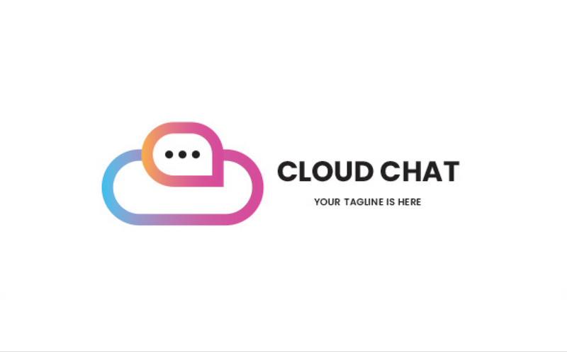 Plantilla de logotipo vectorial de chat en la nube - Características Imagen 4