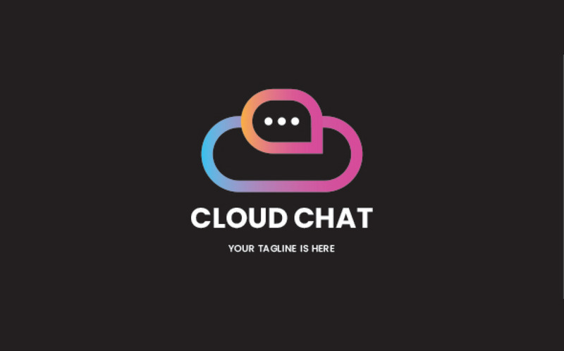 Plantilla de logotipo vectorial de chat en la nube - Características Imagen 2