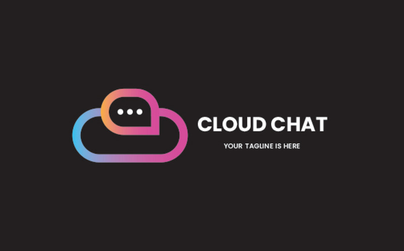 Plantilla de logotipo vectorial de chat en la nube - Características Imagen 3