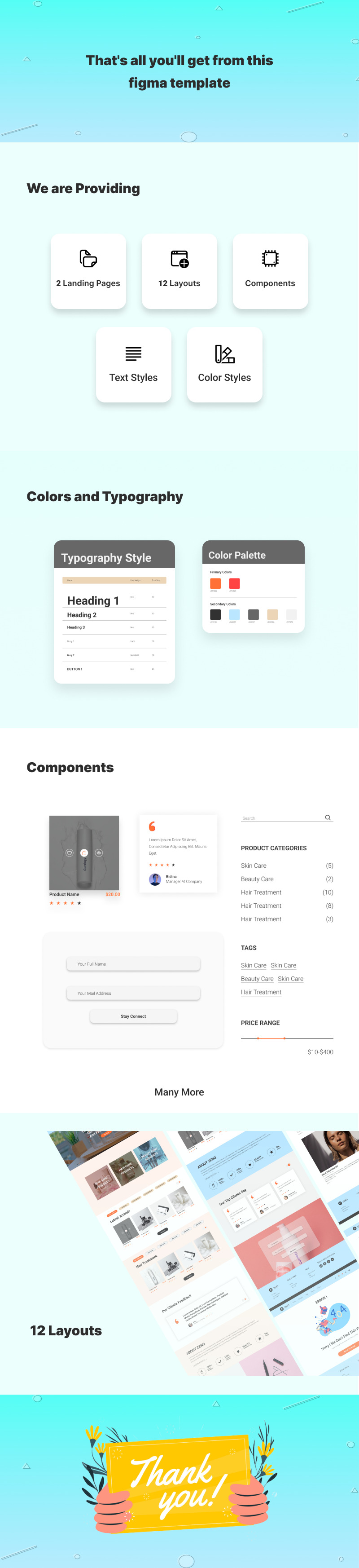 Modello di e-commerce per la cura della bellezza Figma - Caratteristiche Immagine 1