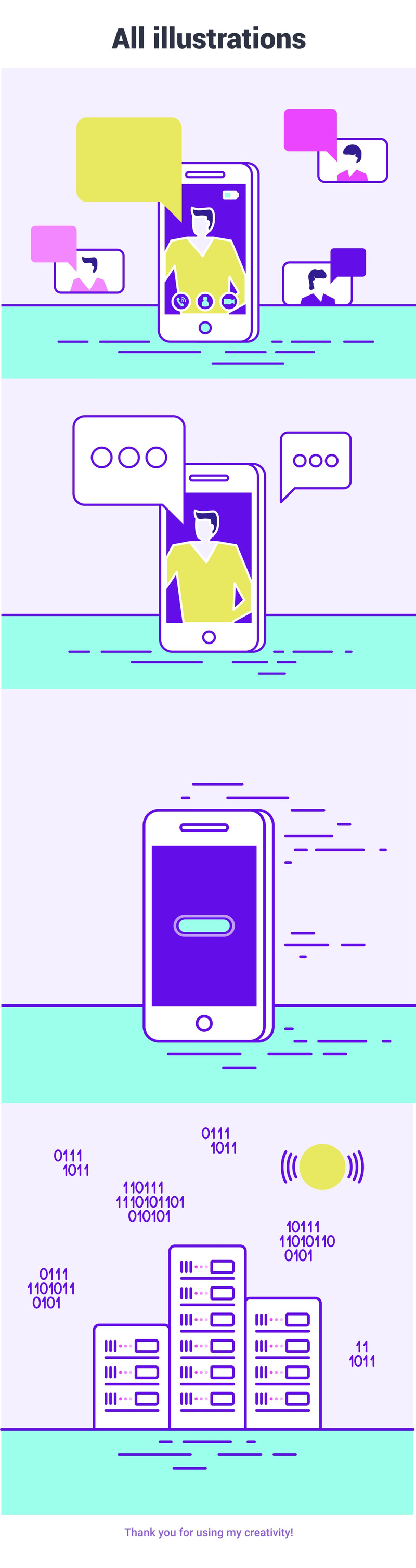 Internet connection set of illustrations - Features Image 3