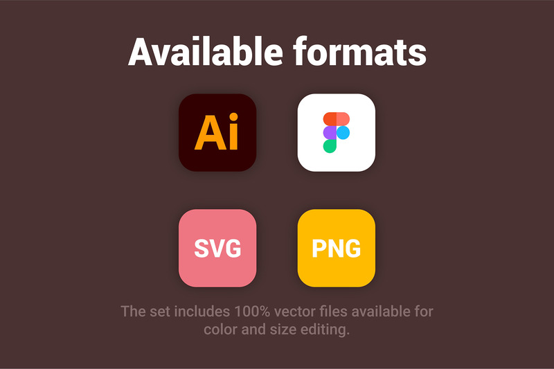 Platte apparaatpictogrammen voor webdesign - Features Image 2