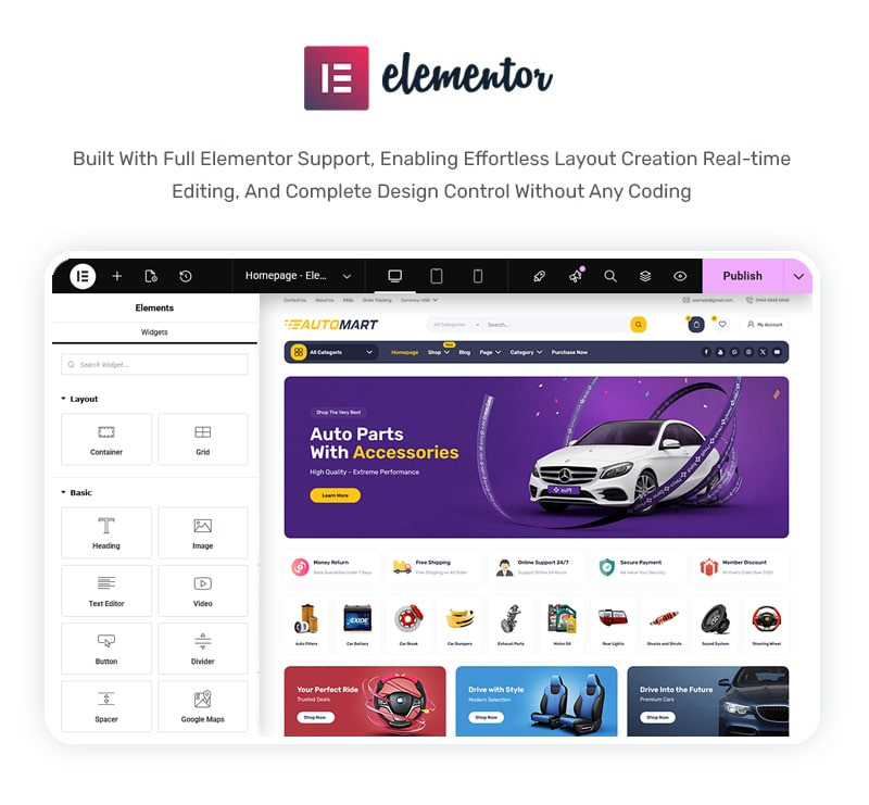 AutoMart - Otomobil Parçaları ve Aksesuarları WooCommerce WordPress Teması - Features Image 4