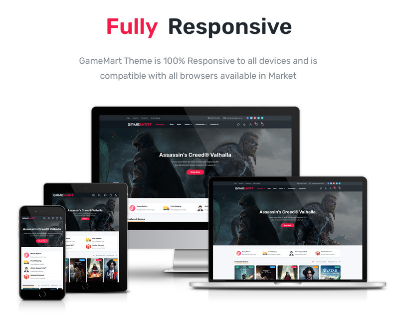 GameMart – 游戏商店 WooCommerce WordPress 主题 - Features Image 4