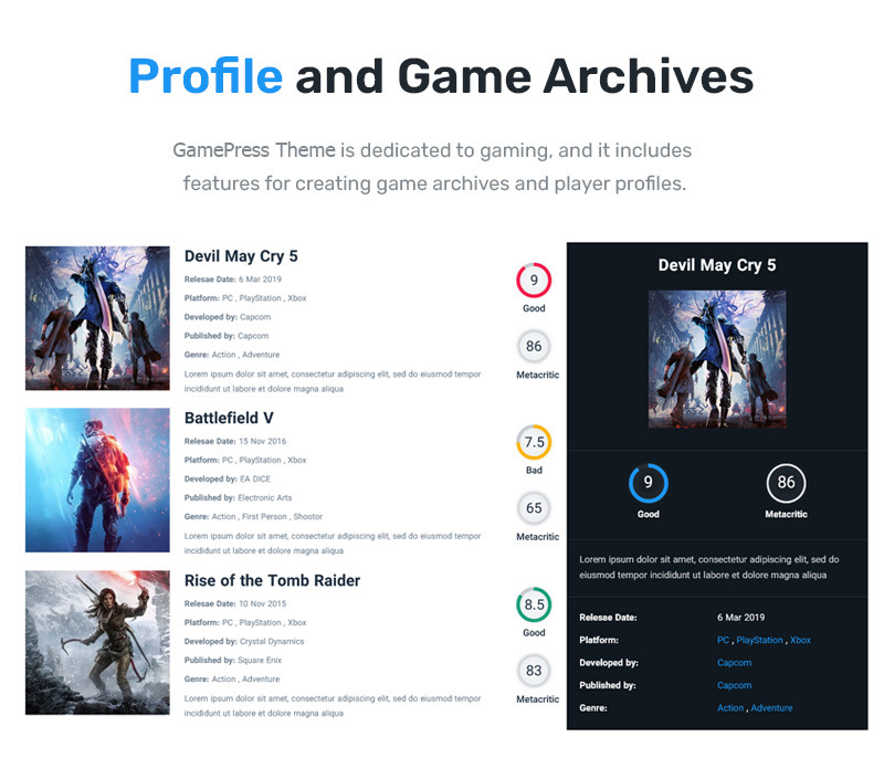 GamePress - Gaming News WordPress Theme - Features Image 6