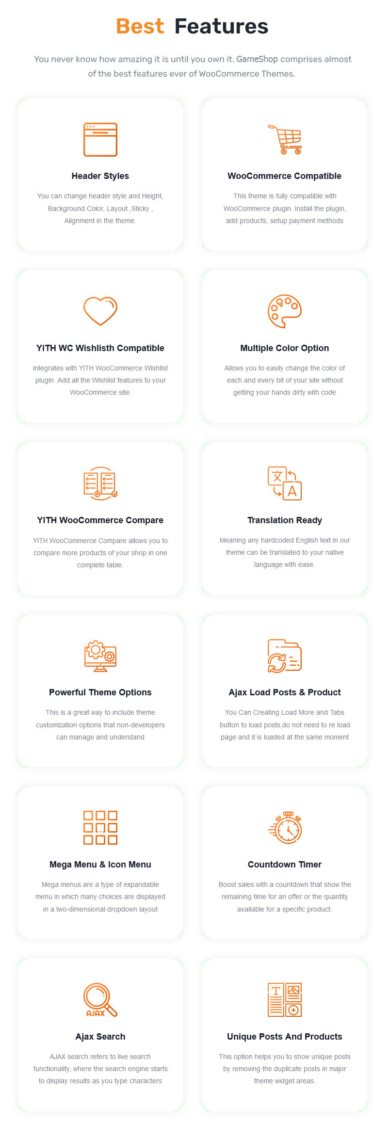 GameShop - Oyun Mağazası WooCommerce WordPress Teması - Features Image 8