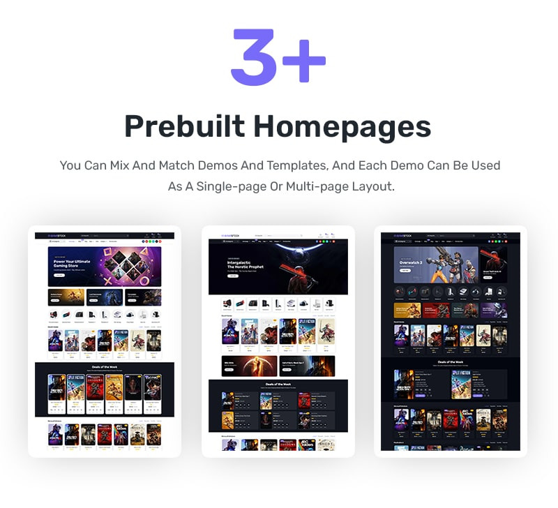 GameStock - 游戏商店 WooCommerce WordPress 主题 - Features Image 1