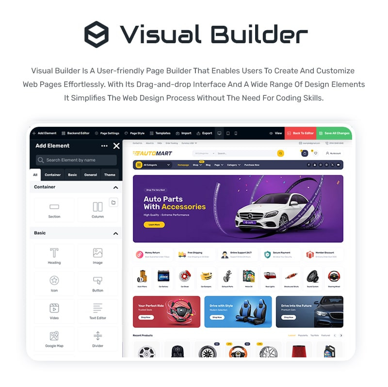 AutoMart - Otomobil Parçaları ve Aksesuarları WooCommerce WordPress Teması - Features Image 3