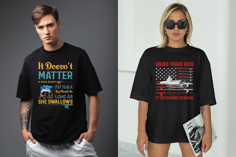 Trendiges Angeltag-T-Shirt-Design-Paket - Eigenschaften Bild 3