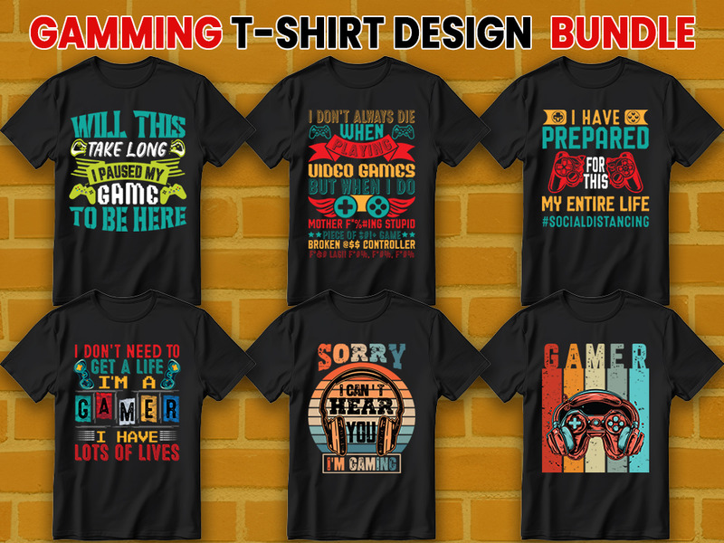 Trendy Gamer T-shirt Design Gaming Apparel - Features Image 2