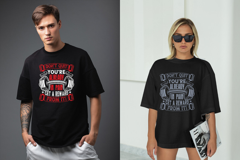 Gym Fitness T Shirt Design Bundle V. 2 - Features Image 8