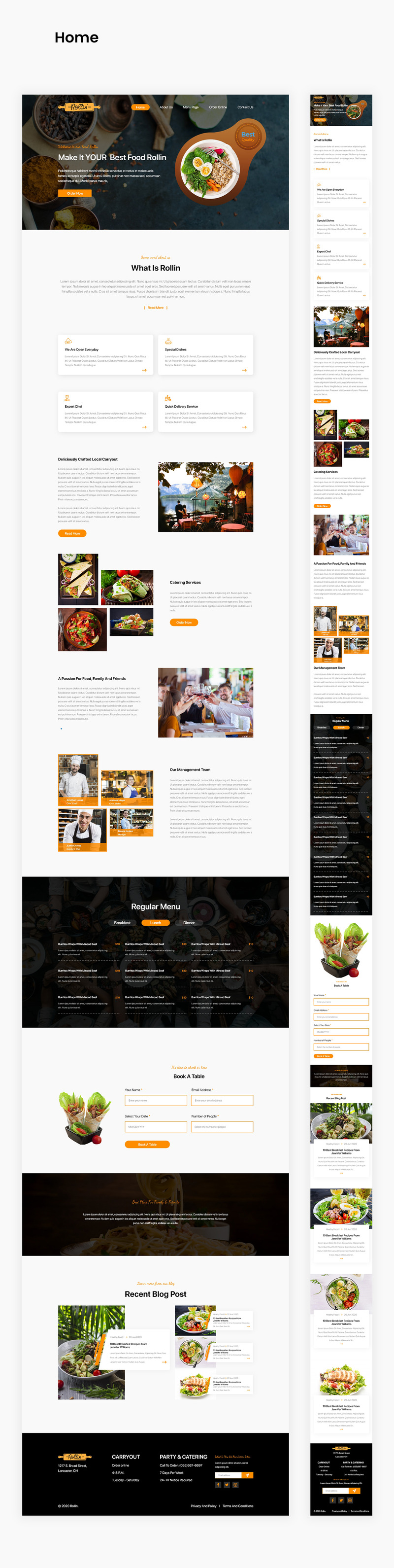 Free Restaurant Responsive Web template - TemplateMonster