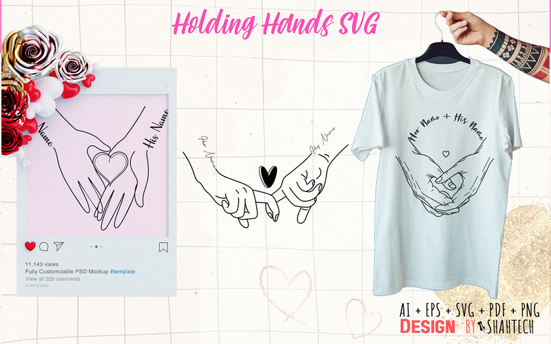 Holding Hands SVG | Couple Hands SVG. - Features Image 8