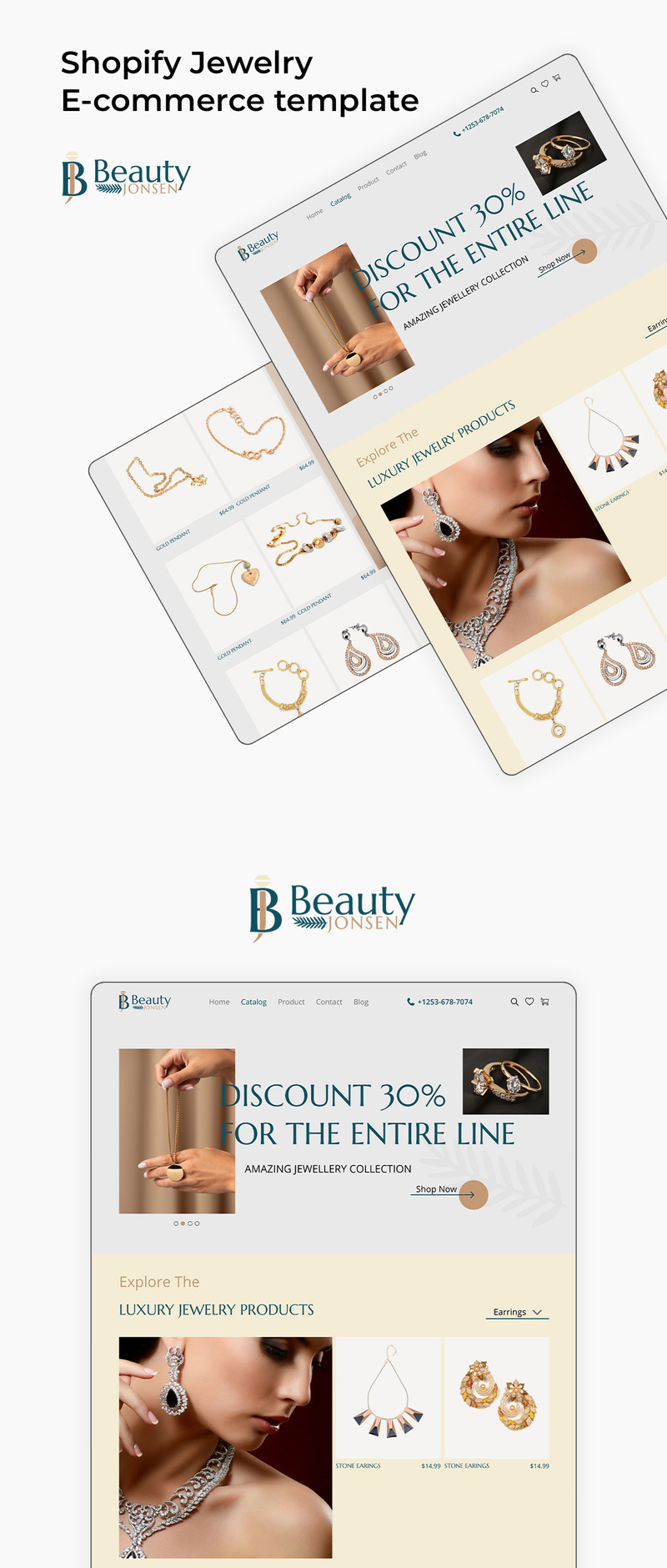 Modèle de commerce électronique de bijoux Shopify - Caractéristiques de l’image 1