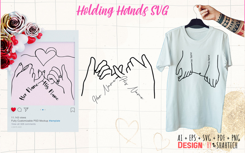 Holding Hands SVG | Couple Hands SVG. - Features Image 7