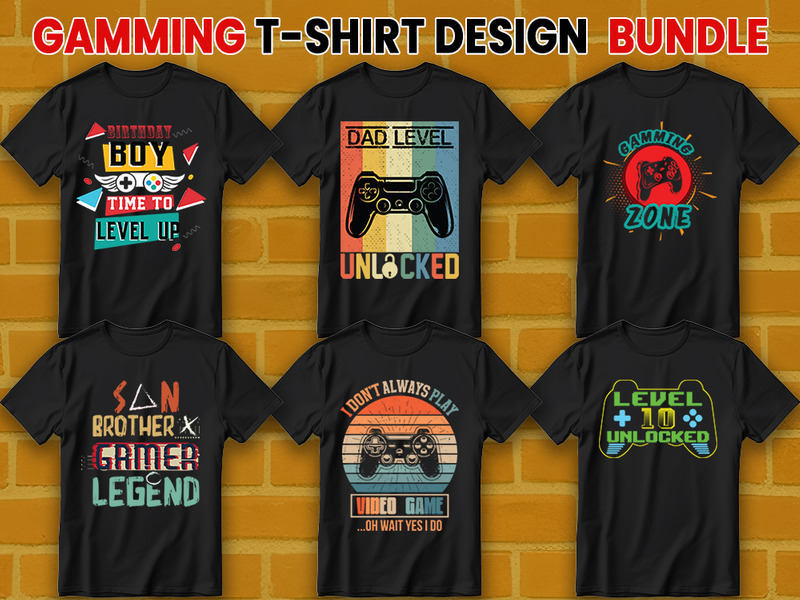 Trendy Gamer T-shirt Design Gaming Apparel - Features Image 1