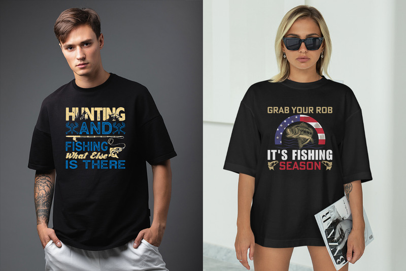 Fiske Citat T-shirt vektor design paket - Features Image 6