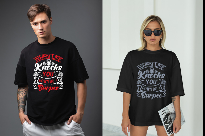 Gym Fitness T Shirt Design Bundle V. 2 - Features Image 6
