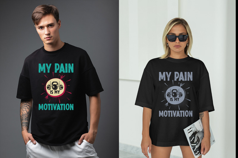 Gym Fitness T Shirt Design Bundle V. 2 - Features Image 3