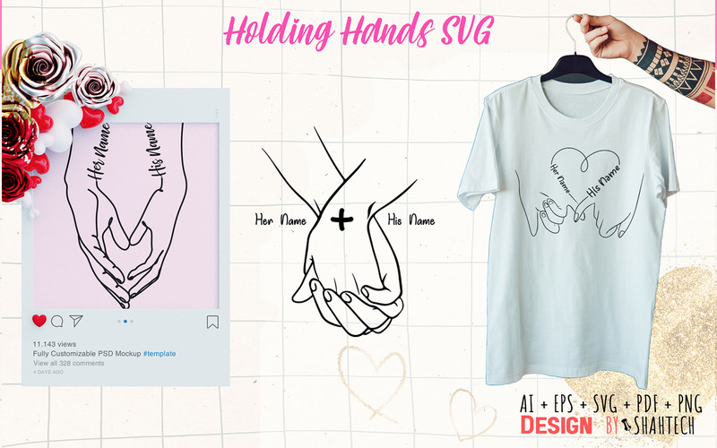 Holding Hands SVG | Couple Hands SVG. - Features Image 6
