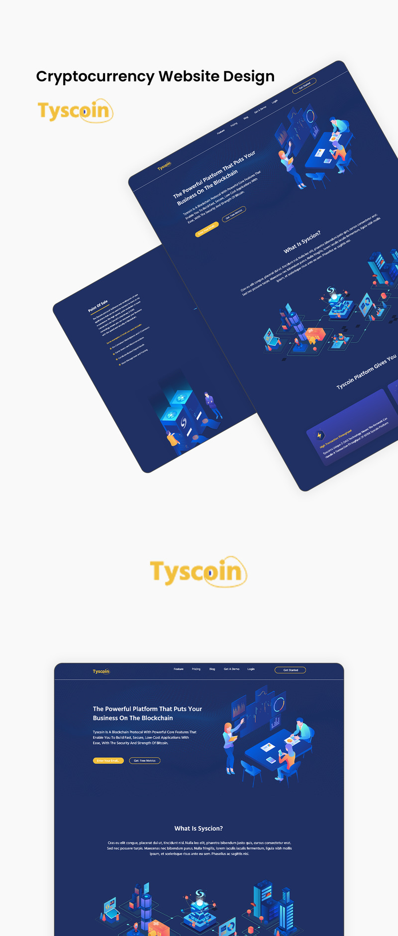 Cryptocurrency Landing Page Website Templates - Features Image 1