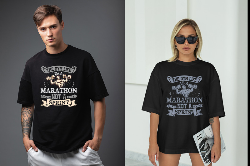 Gym Fitness T Shirt Design Bundle V. 2 - Features Image 5