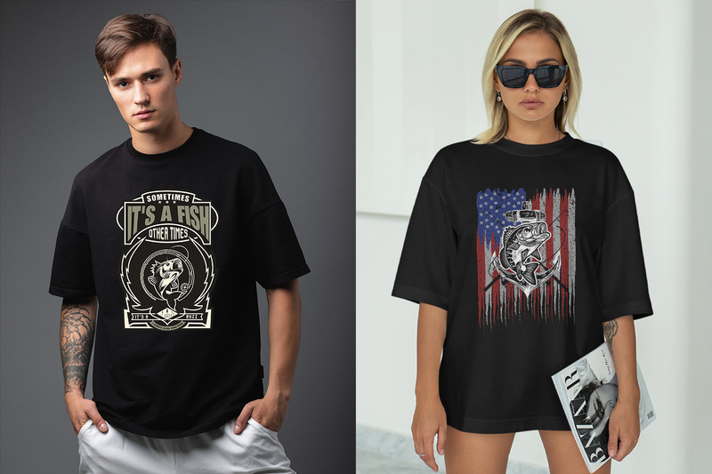 Trendiges Angeltag-T-Shirt-Design-Paket - Eigenschaften Bild 4