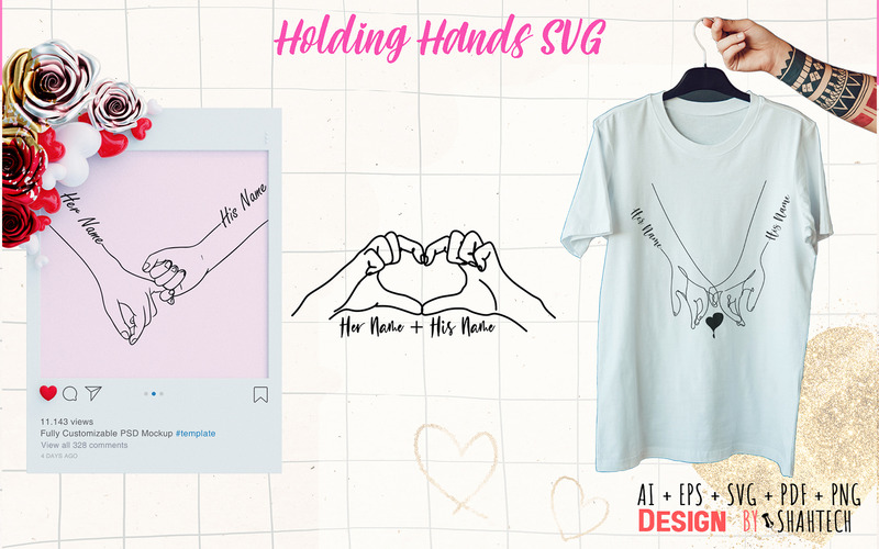 Holding Hands SVG | Couple Hands SVG. - Features Image 5