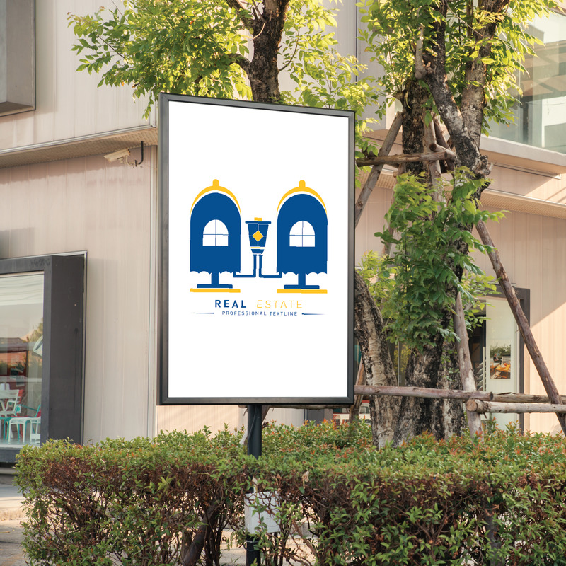 Modelli di logo della casa immobiliare doppia - Caratteristiche Immagine 1