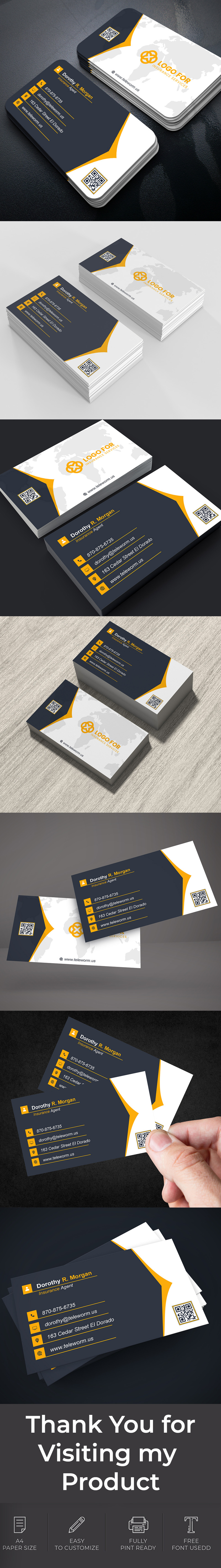Professional Business Card PSD Template – Front & Back Design with Bleed – 300 DPI - Features Image 1