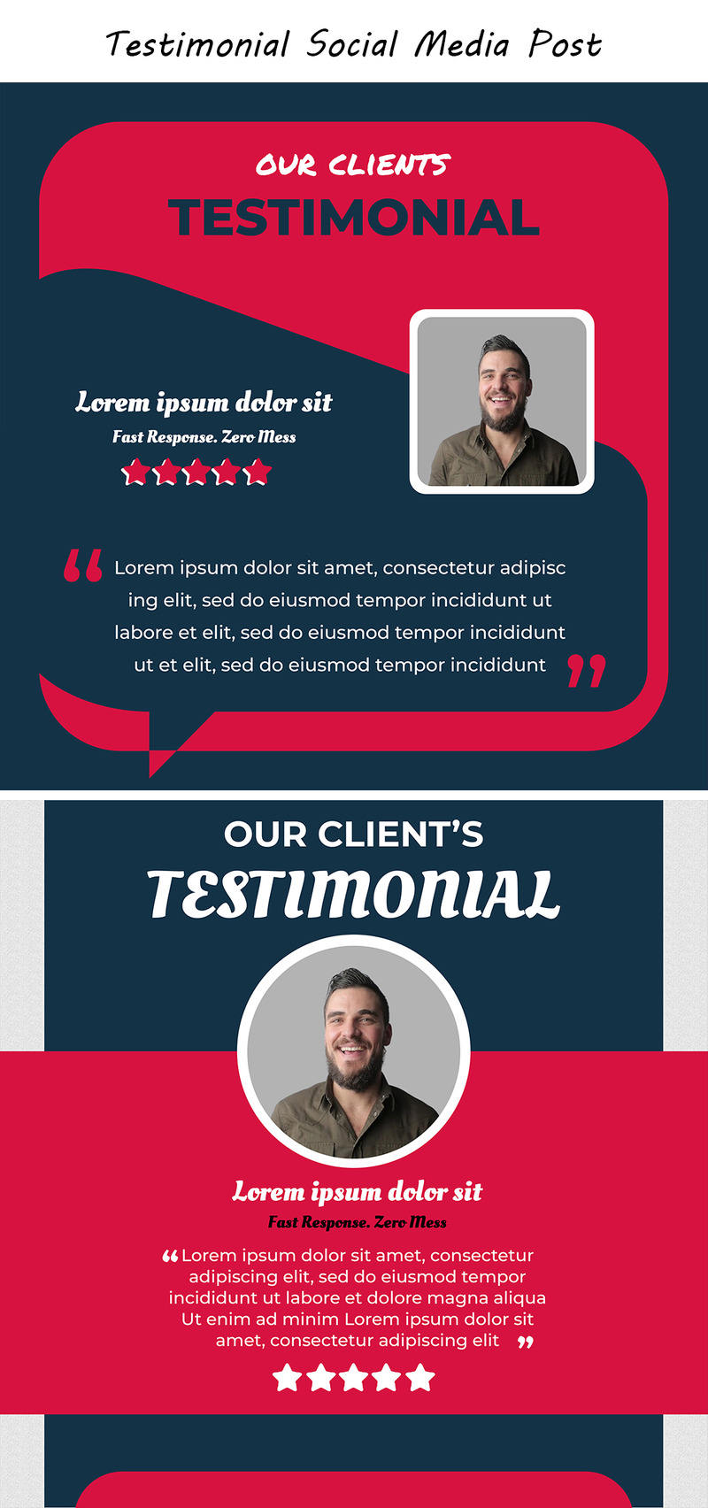 Stylish Client Testimonial Instagram Post Template PSD for Coaches and Entrepreneurs - Features Image 1