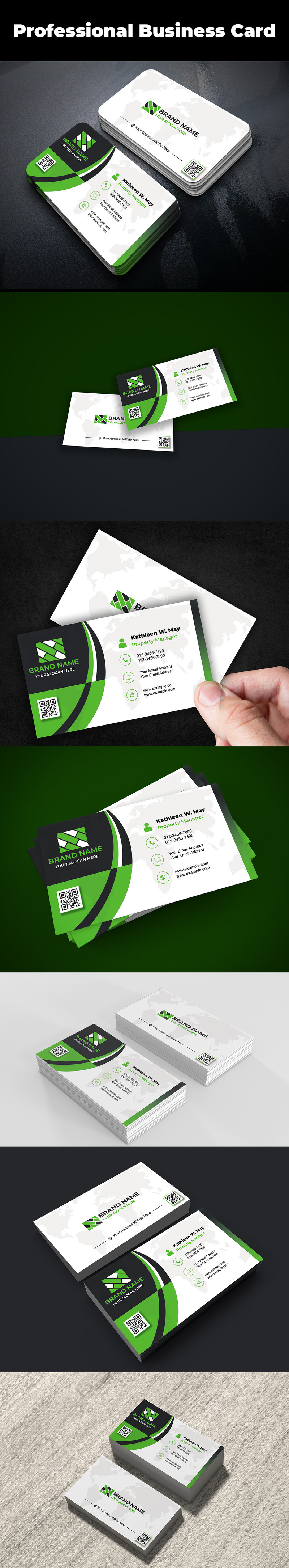 Multipurpose Business Card Template - E-card - Visiting Cards 805