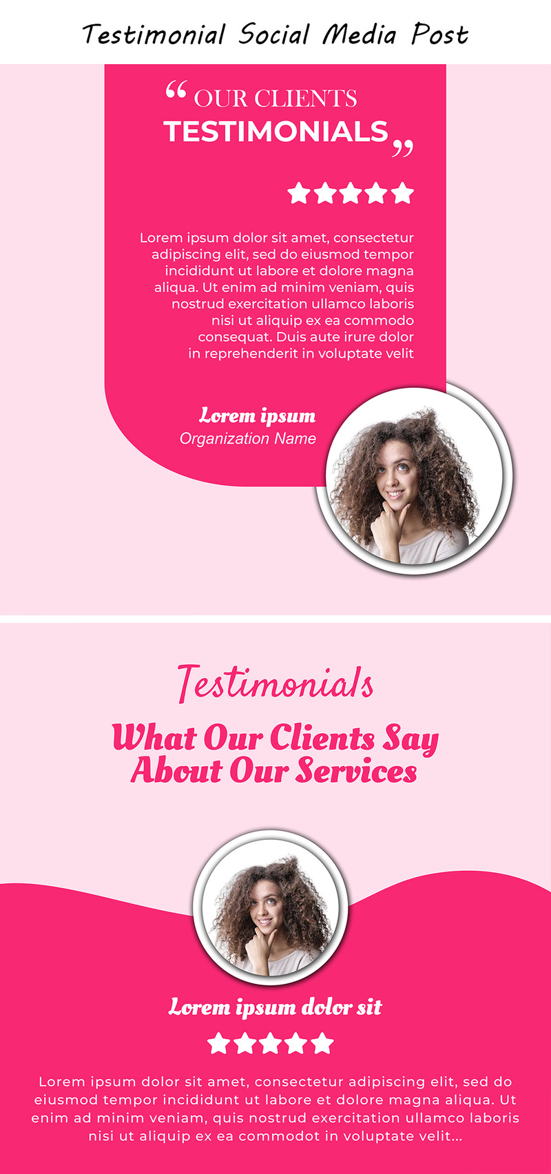 Bold Testimonial Social Media PSD Template for Business Marketing and Feedback Display - Features Image 1