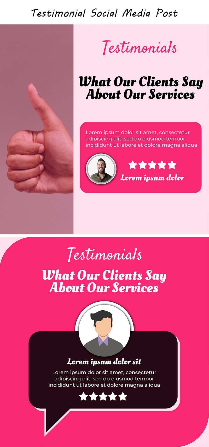 Minimal Testimonial Social Media Post PSD for Brands Agencies and Coaches - Features Image 1