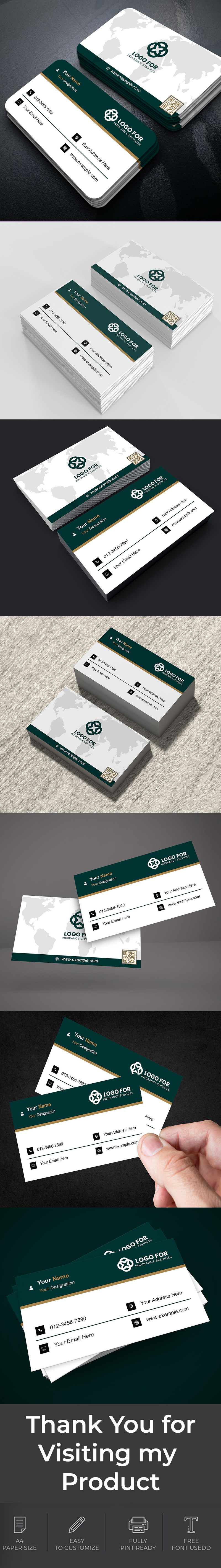 Biglietto da visita per agente immobiliare PSD: layout pulito per agenti immobiliari - Caratteristiche Immagine 1