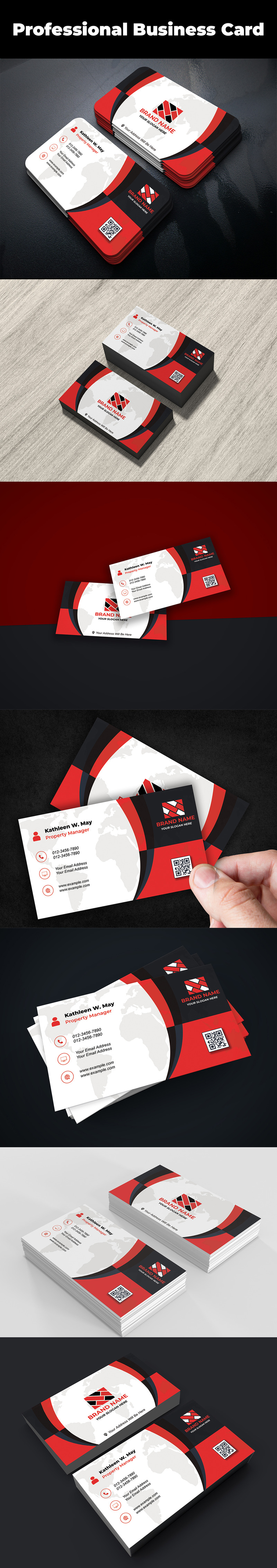 Multipurpose Business Card Template - E-card - Visiting Cards 812