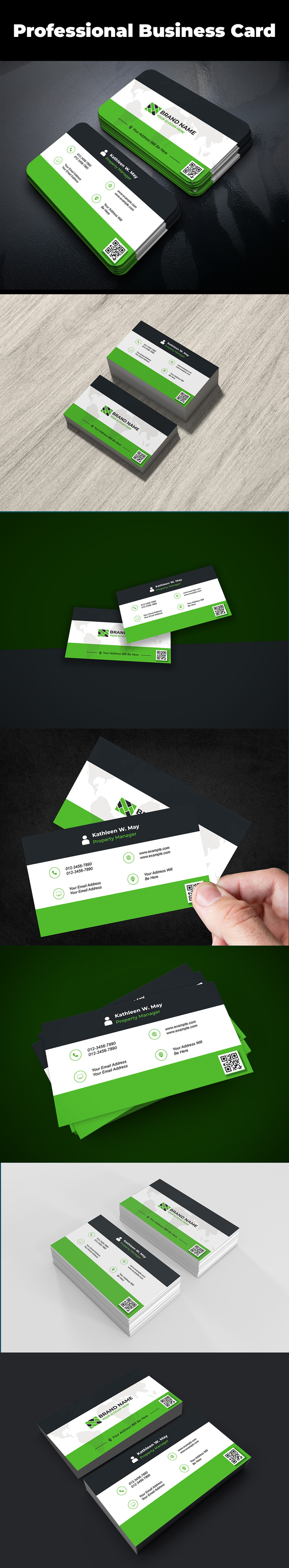 Multipurpose Business Card Template - E-card - Visiting Cards 802