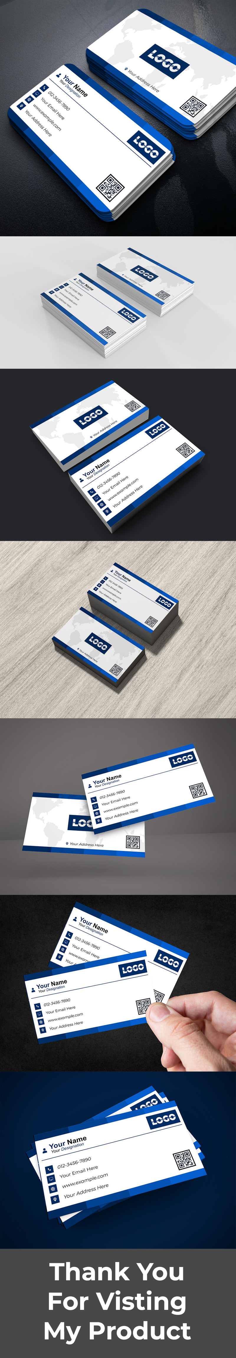 High-End Business Card PSD – Professional Front & Back Template for Executive Branding - Features Image 1
