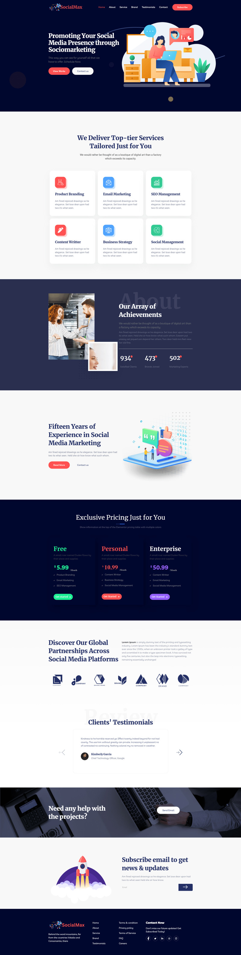 SocialMax - SocialMedia Marketing Agency WordPress Elementor theme - Features Image 1