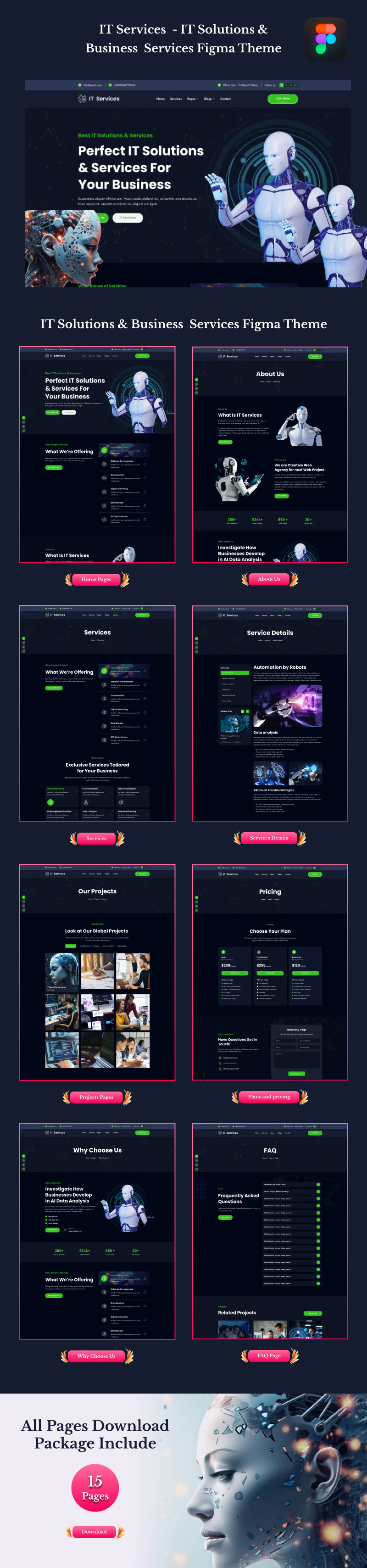 IT-tjänster - IT-lösningar & företagstjänster Figma-mall - Features Image 2