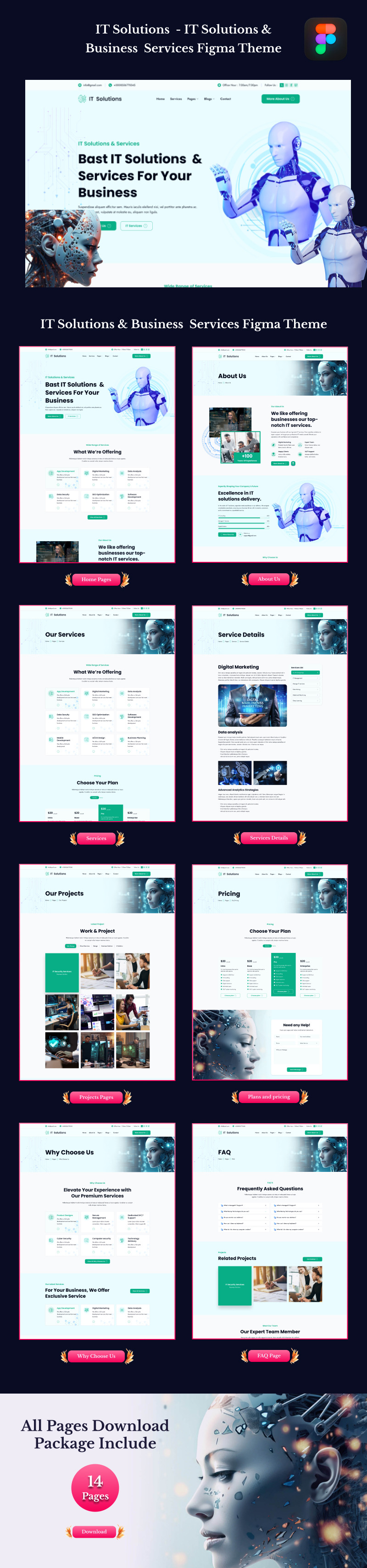 IT-lösningar - IT-lösningar & företagstjänster Figma-mall - Features Image 1