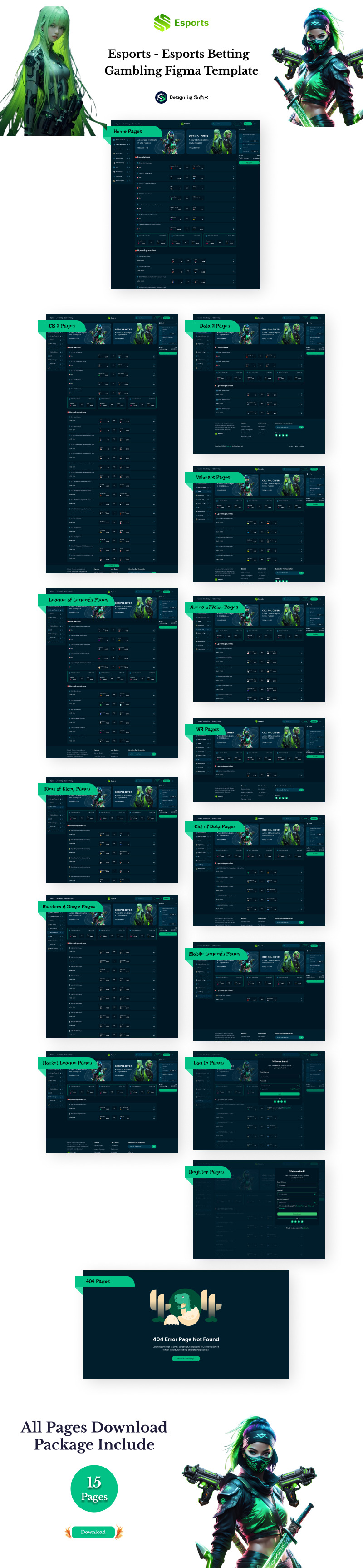 电子竞技 - 电子竞技博彩 Figma 模板 - Features Image 1