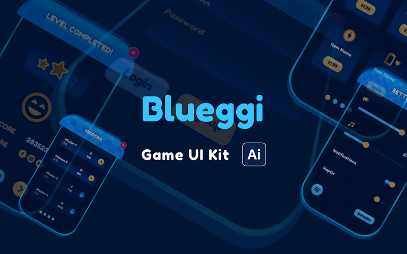 Blueggi Casual Game UI Kit - Eigenschaften Bild 1