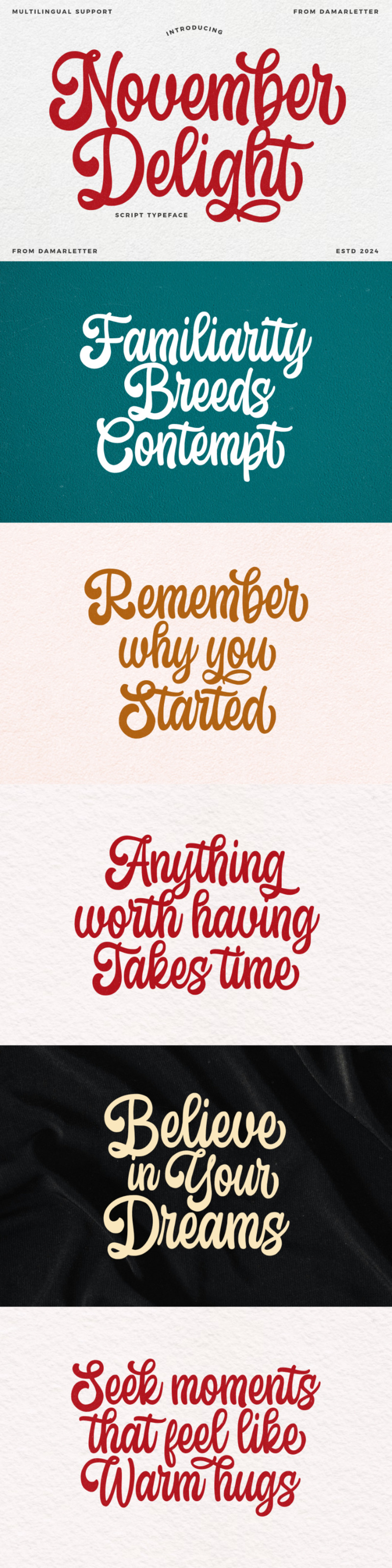 Scrittura a mano di November Delight - Caratteristiche Immagine 1