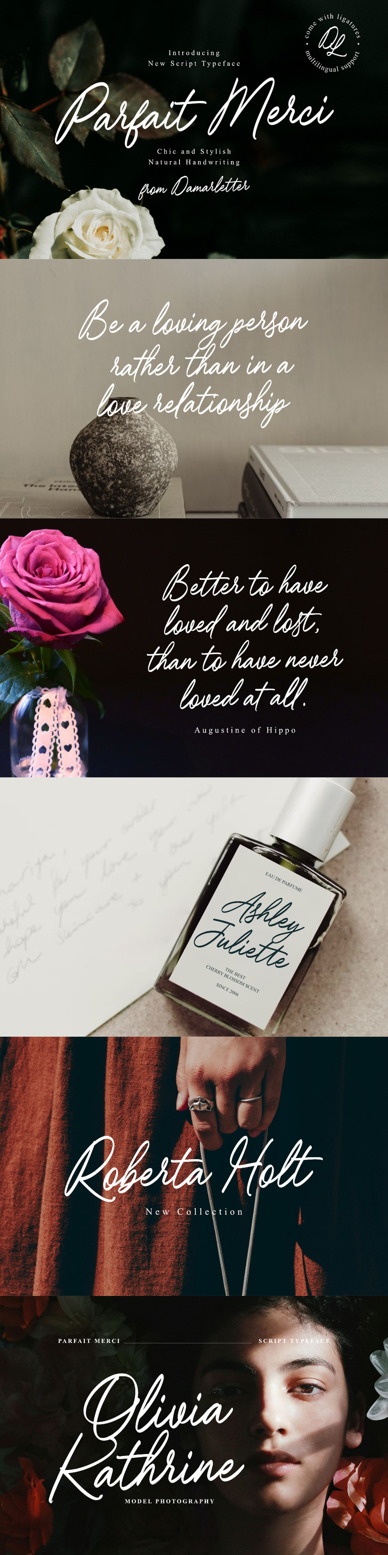Parfait Merci handwriting script - Features Image 1