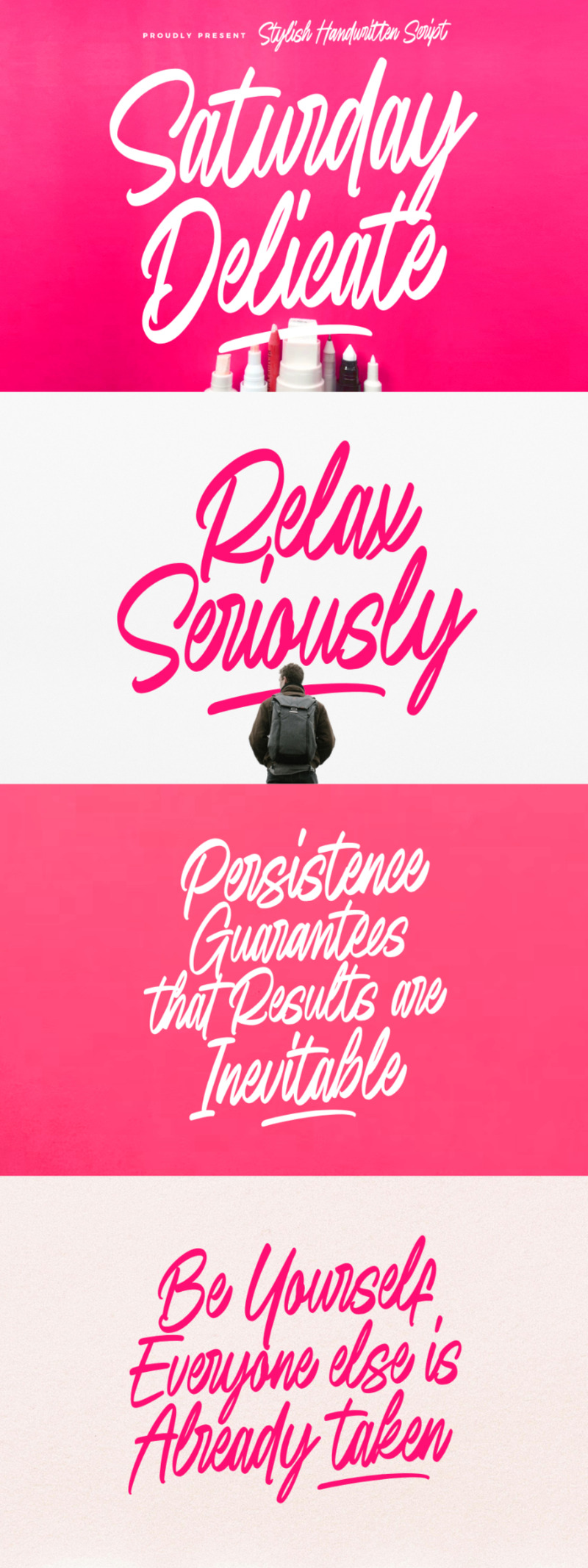 Zaterdag Delicaat stijlvol handgeschreven script - Features Image 1