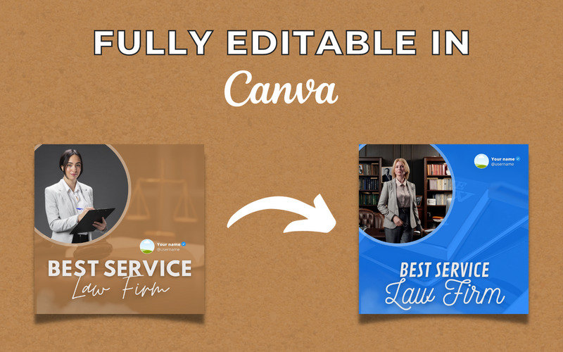 50 Premium Lawyer Canva Templates For Social Media - Features Image 2
